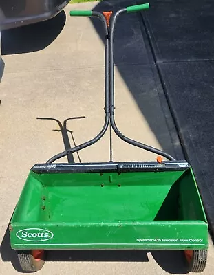 Vintage Scotts Metal Drop Lawn Spreader Seed Fertilizer Extra Large 21  Hopper • $129.99