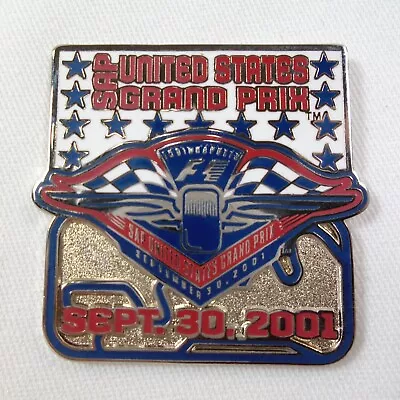 2001 Formula-1 United States Grand Prix Indianapolis Event Track Collector Pin • $19.99