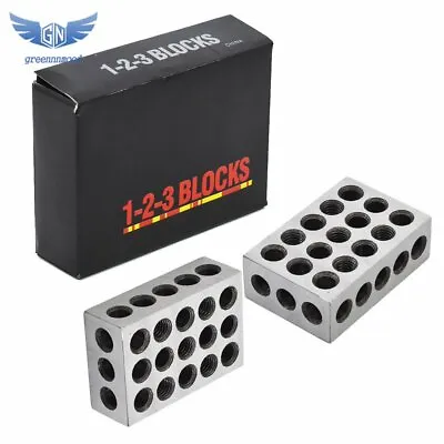 1 Matched Pair Ultra Precision 1-2-3 Blocks 23 Holes .0002  Machinist 123 Jig • $18.64