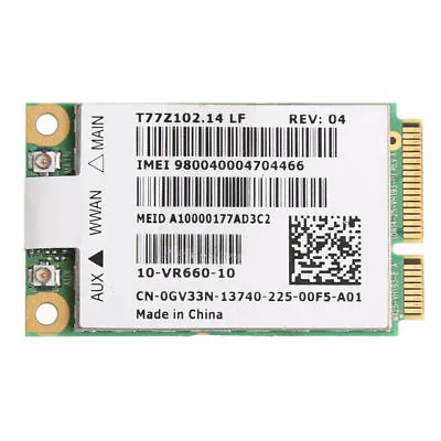 Dell Wireless 5620 EVDO-HSPA Mobile Broadband Mini Card GOBI 2000 WWAN 3G GV33N • £14.26