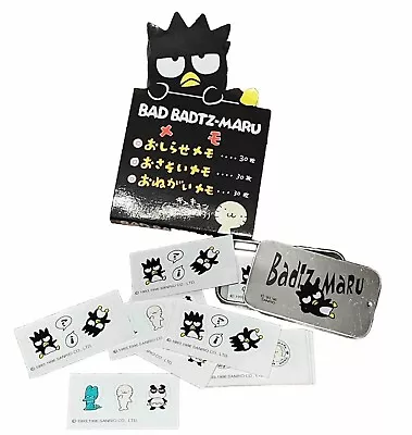 Vintage SANRIO Badtz-Maru Black Penguin Memo Pad And Small Sticker Tin • $19.97