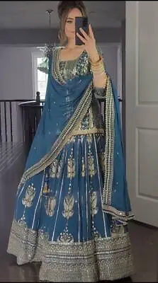 Pakistani Style Top Lehenga Ready To Wear Designer Lehenga Indian Wedding Dress • $70.55