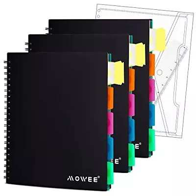 Spiral Notebook - 5 Subject Notebook College Ruled Notebook With Dividers Po... • $65.47