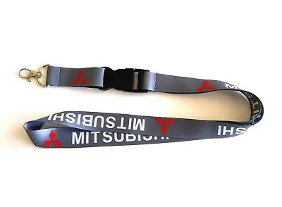 Mitsubishi Lanyards 1 Inch X 22 Inch KeyChain ID Badge Cardholder GRAY GREY • $12.99