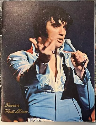 RARE ELVIS Presley SOUVENIR PHOTO ALBUM 1972 RCA Concert Tour Program VG+ • $50