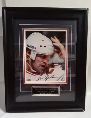 Mark Messier  Bloody Mess  NY Rangers Autographed 8x10 Framed Photo Steiner • $225.99