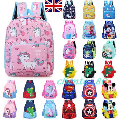 Kids Boys Girls Cartoon Backpack School Bag Baby Unicorn Rucksack Shoulder Bag^ • £11.19