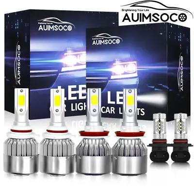 LED Headlights Lamps Lights Bulbs + Fog Light Bulbs Kit For Ford F-150 2015-2018 • $36.99