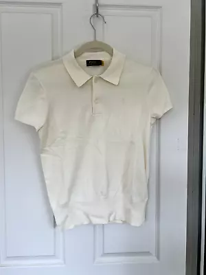 POLO RALPH LAUREN Knit Cotton Polo Shirt Cream Size S • $75