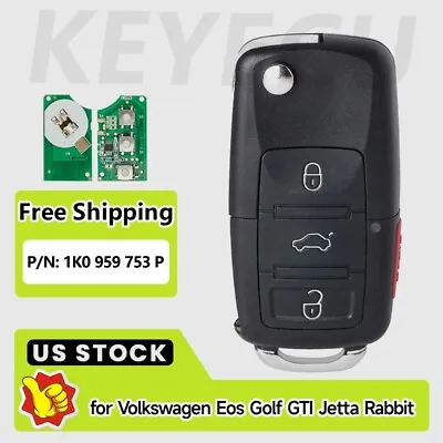 For Volkswagen 2006-2011 Eos Golf GTI Jetta Rabbit Remote Car Key Fob 1K0959753P • $15.91