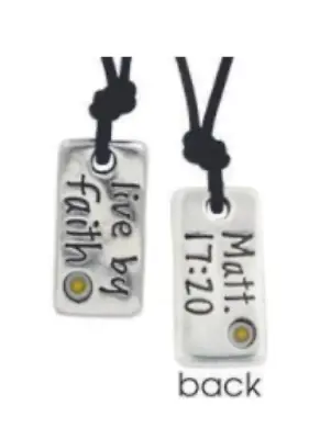 Religious Christian Matthew 17:20 Faith Of A Mustard Seed Rope Necklace • $8.95