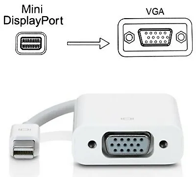 £5.45 • Buy Thunderbolt Mini Display Port DP To VGA Cable Adapter For APPLE Macbook IMac