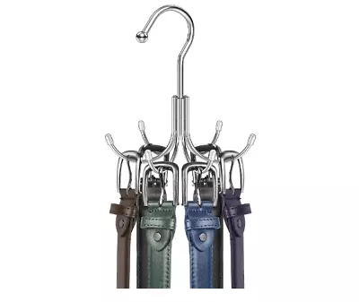 Belt Rack For Closet With 6 Hooks 360 Degree Rotatable Belt Hooks For Hanging • $10.38