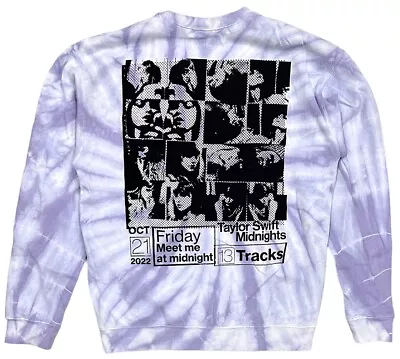 Taylor Swift Midnights Lavender Spiral Tie Dye Crewneck Sweatshirt In Medium • $44.99