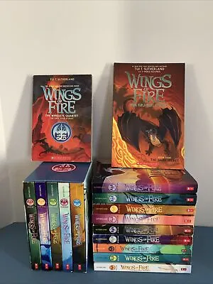 Lot Of 16 ~ PB Books ~ Tui Sutherland ~ WINGS OF FIRE #1-14 + WINGLETS QUARTET + • $85