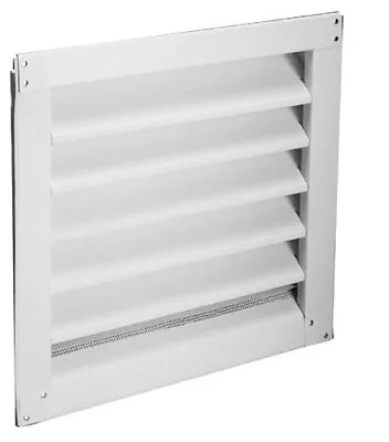 White Aluminum Gable Square Vent Wall Louver Flush Flange Prevent Mold 12  X 18  • $38.77