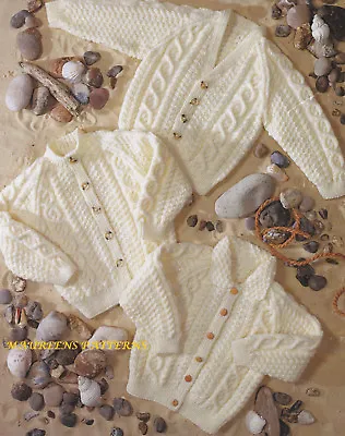 Knitting Pattern To MAKE Babies Toddlers & Childrens Aran Raglan Cardigans 20-30 • £1.99