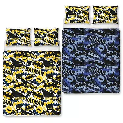 £21.49 • Buy Batman Camo Double Duvet Cover Set DC Comic Superhero Reversible Kids Bedding