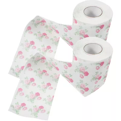  2 Rolls Of Themed Party Toilet Paper Tissue Paper Towel Bathroom Home Office • £10.58