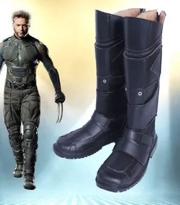 $16.25 • Buy X-Men Cosplay Black Shoe Boots