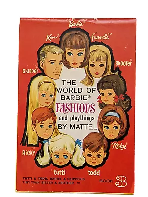 Vintage The World Of Barbie Clothes Fashion & Play Things Red Book  #3 1965 • $29.95