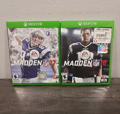 Madden NFL 17 & 18 Microsoft Xbox One Game Lot  • $8.50