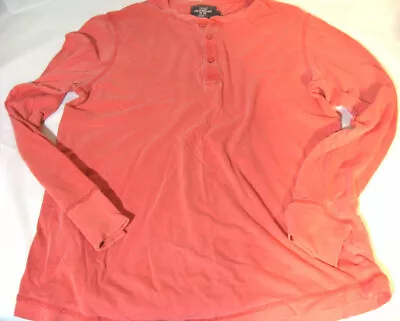 Men's L.o.g.g. Label Of Graded Goods Long Sleeve Shirt M Coral 3 Button • $2.89