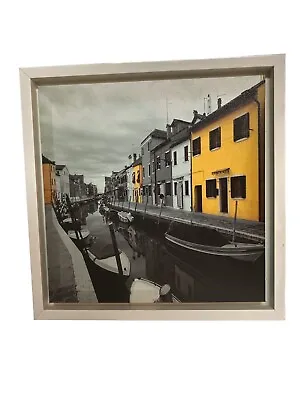 Framed Print Colorful Houses Along A Canal Santa Croce Venice Italy - Canvas • $21.60