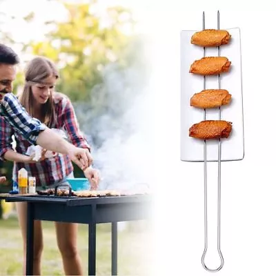 6Pcs Metal BBQ Grilling Fork Sticks Skewer BBQ Grill Set Outdoor Picnic Camping • $13