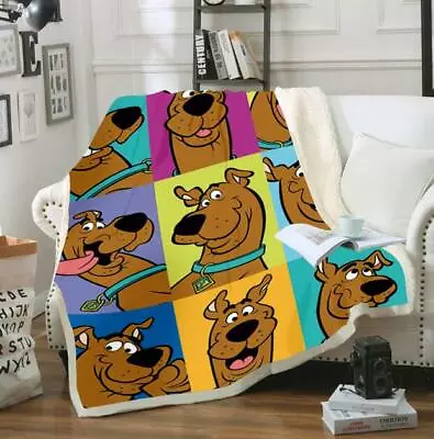 £15.59 • Buy 3D Cartoon Scooby Doo  Sherpa Blanket Sofa Couch Quilt Cover Bedding  J85