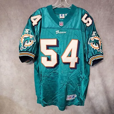 VTG 90s Starter Proline Authentic Miami Dolphins Zach Thomas 54 Jersey 48 L Sewn • $299.99