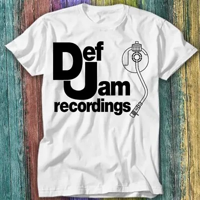 £6.70 • Buy Def Jam Recordings DJ Music Turntable Vinyl T Shirt Top Tee 353