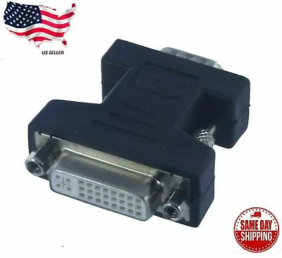 DVI-I Female Analog(24+5) To VGA Male(15-pin) Connector Adapter Sameday Shipping • $50