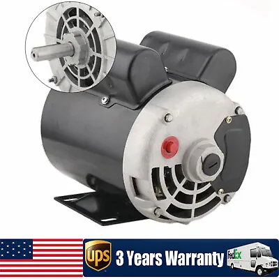Air Compressor Electric Motor 2 HP 56 Frame 3450 RPM Single Phase 5/8  Shaft! • $122.55