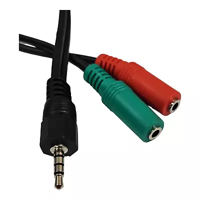 3.5mm Headphone Microphone Jack Splitter Cable 4 Pole Mic Adapter Xbox Adaptor • £1.99