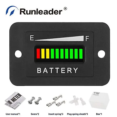 48 Volt Battery Monitor Indicator LCD Meter Gauge For Golf Cart Boat Marine ATV • $12.99