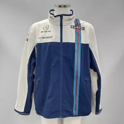 Williams Martini Racing Jacket Size XXL White Blue Full Zip Men's RMF01-LR • $26.15