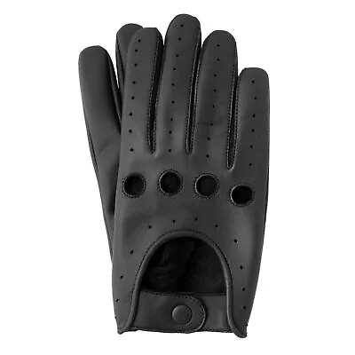 Leather Driving Gloves Men’s Leather Driving Fashion Gloves Retro Style • £9.99