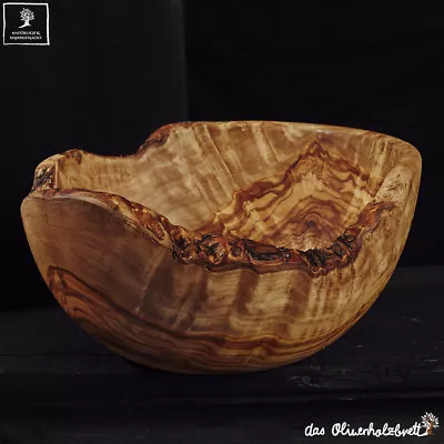 Large Bowl Rustic From Olive Wood Bowl Fruit Bowl From 20cm Ø • £196.22