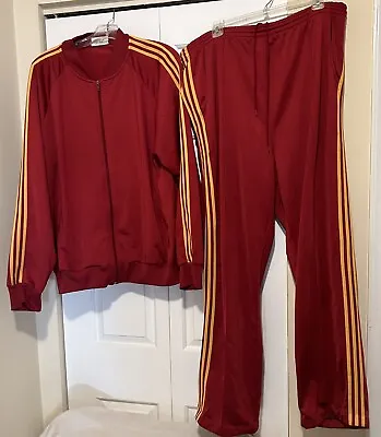 Vintage Pre-owned￼ Men’s Tracking Suit Burgundy And Gold/Pacer Sports Wear • $48