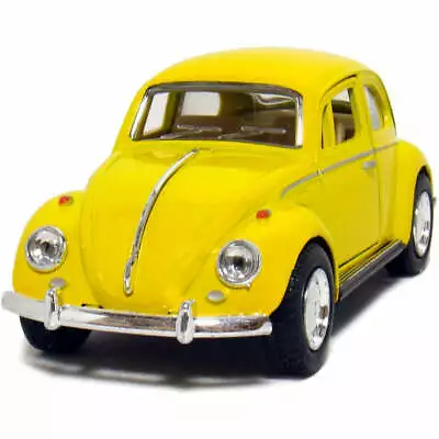 1967 Classic Volkswagen Beetle 1:32 Scale Diecast Model Yellow By Kinsmart • $8.99