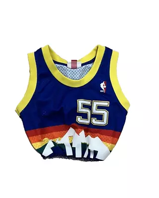 Denver Nuggets Dikembe Mutombo Jersey Custom Made Woman's Crop Top • $21.15