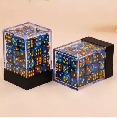 NEW Dice Cube Set Of 36 D6 (12mm) - Meteorite Blue Bronze • $15.29