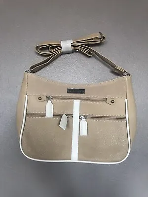 Gabriella Vicenza Handbag Beigewhite Trim New • £10.80