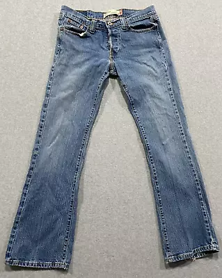 Levis 513 Slouch Boot Cut Women's Juniors Jeans Size 9M Button Fly Light Wash • £18.99
