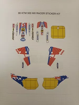 1990 90' Ktm 500 Mx Racer Decal Set • $448