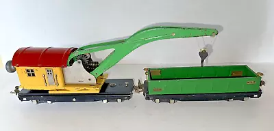 Lionel Prewar O Gauge 810 Operating Derrick Crane Car & 812 Gondola Car • $110