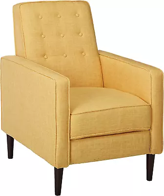 Mason Mid-Century Modern Tuft Back Recliner (Qty Of 1 Fabric/Muted Yellow). • $345.11