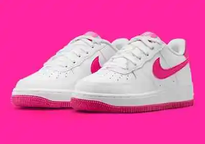 Nike Air Force 1 (GS) Shoes White Hot Pink FV5948-102 Multi Size NEW • $100