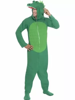 Adult Mens Crocodile Costume Zoo Australian Book Week Fancy Dress Outfit Large • £22.31